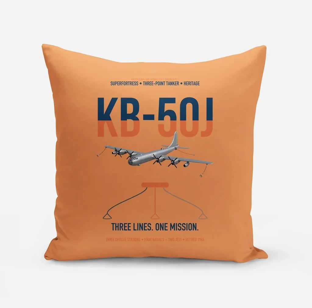 KB-50J Superfortress design on orange pillow