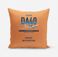Thumbnail for Diamond DA40 design on orange pillow