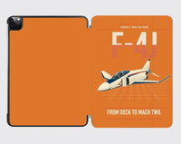 Thumbnail for F-4J Phantom II design on orange ipad tablet case