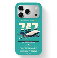 Thumbnail for Boeing 747-400 Dreamlifter design on turquoise magsafe iphone case