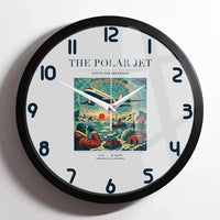 Thumbnail for VINTAGE G4119 - The Polar Jet - Designed Wall Clocks design on lightgray framed