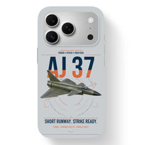 Thumbnail for Saab AJ 37 Viggen design on light gray magsafe iphone case, for iPhone 17 Pro