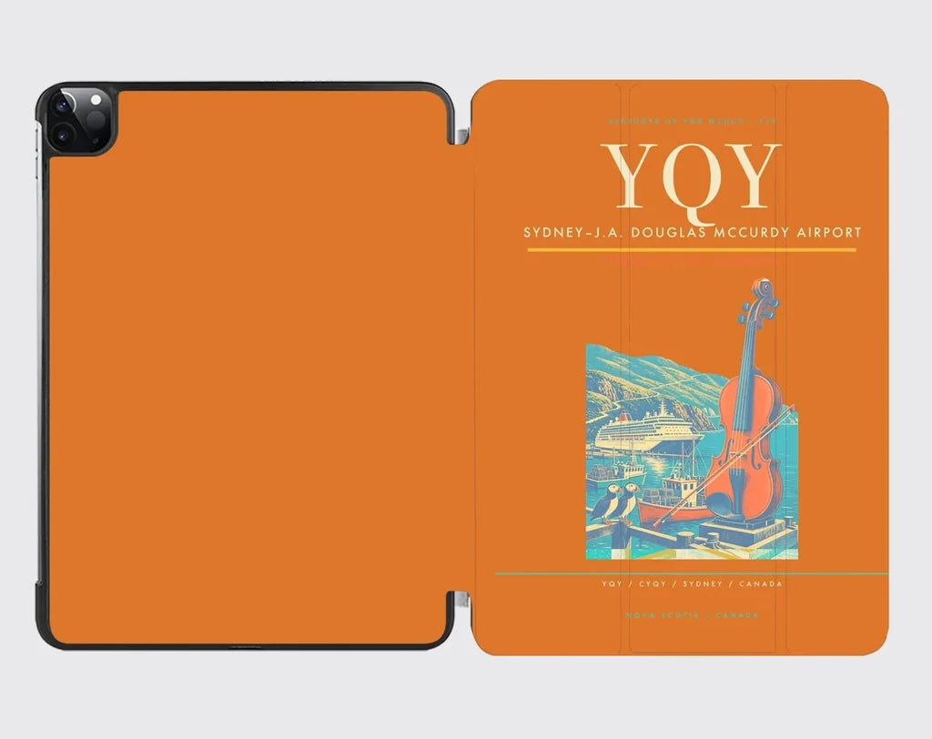 Sydney–J.A. Douglas McCurdy Airport (YQY) design on orange ipad tablet case
