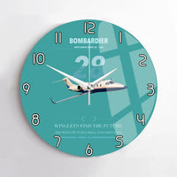 Thumbnail for Bombardier Learjet 28 design on turquoise no frame wall clock