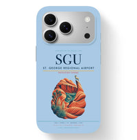 Thumbnail for St. George Airport (SGU) design on light blue iPhone 17 Pro MagSafe case