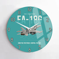 Thumbnail for EA-18G Growler design on turquoise no frame wall clock