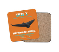 Thumbnail for AgEagle eBee X design on orange 1 piece coaster