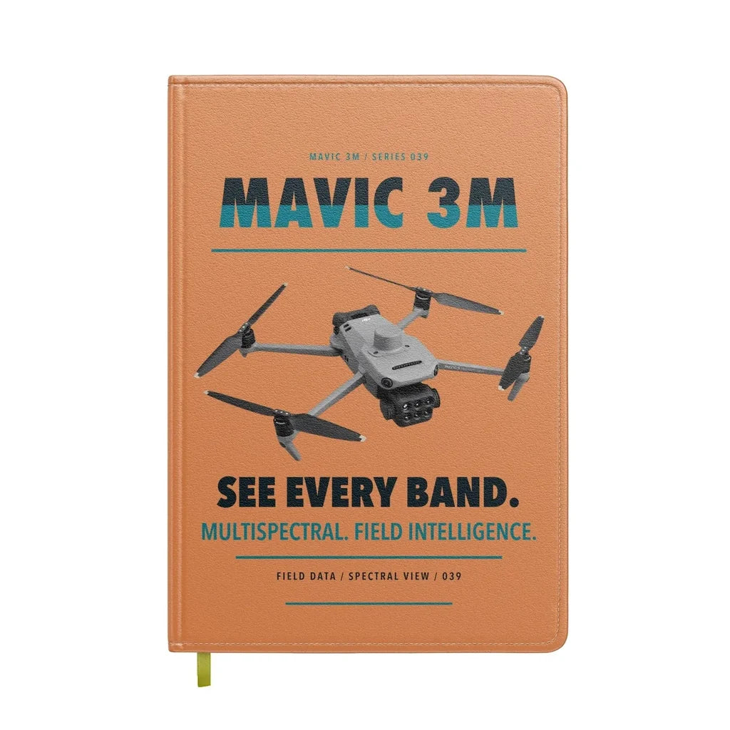 DJI Mavic 3 Multispectral design on orange notebook