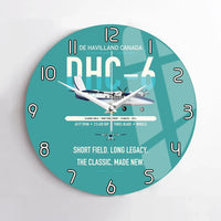 Thumbnail for DHC-6 Twin Otter Classic 300-G design on turquoise no frame wall clock