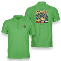 Thumbnail for VINTAGE G4508 - The Parachute Loft - Double-Side Polo T-Shirt design on lightgreen