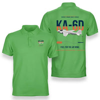 Thumbnail for KA-6D Intruder design on light green double-side polo t-shirt, double-side print