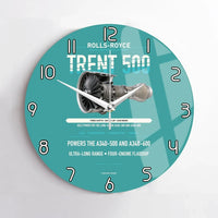Thumbnail for TRENT 500 design on turquoise no frame wall clock