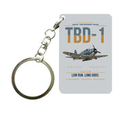 Thumbnail for TBD-1 Devastator design on light gray designed key chain, double-side print