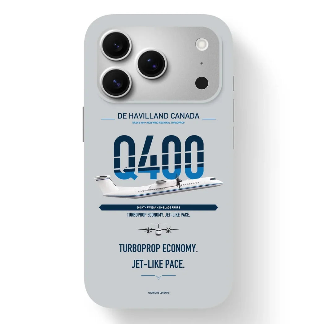 Dash 8-400 Case design on light gray iphone case