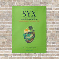 Thumbnail for Sanya Phoenix International Airport SYX vertical canvas print - no frame - light green background