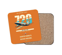 Thumbnail for Boeing 720B design on orange 1 piece coaster