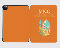 Thumbnail for Muskegon County Airport (MKG) design on orange ipad tablet case