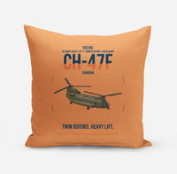 Thumbnail for Boeing CH-47F Chinook design on orange pillow