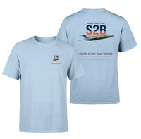 Thumbnail for Blackburn Buccaneer S2B design on light blue t-shirt, double-side print