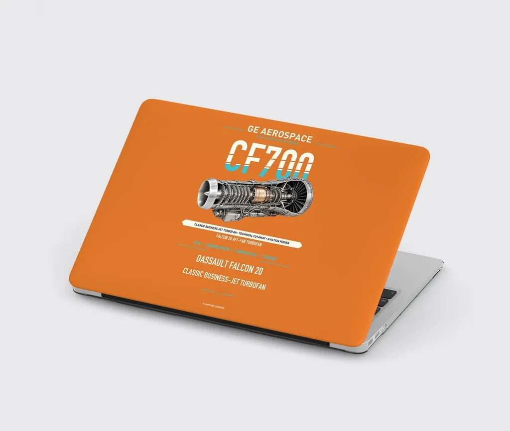 CF700 design on orange MacBook case