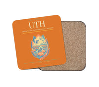 Thumbnail for Udon Thani International Airport (UTH) design on orange 1 piece coaster