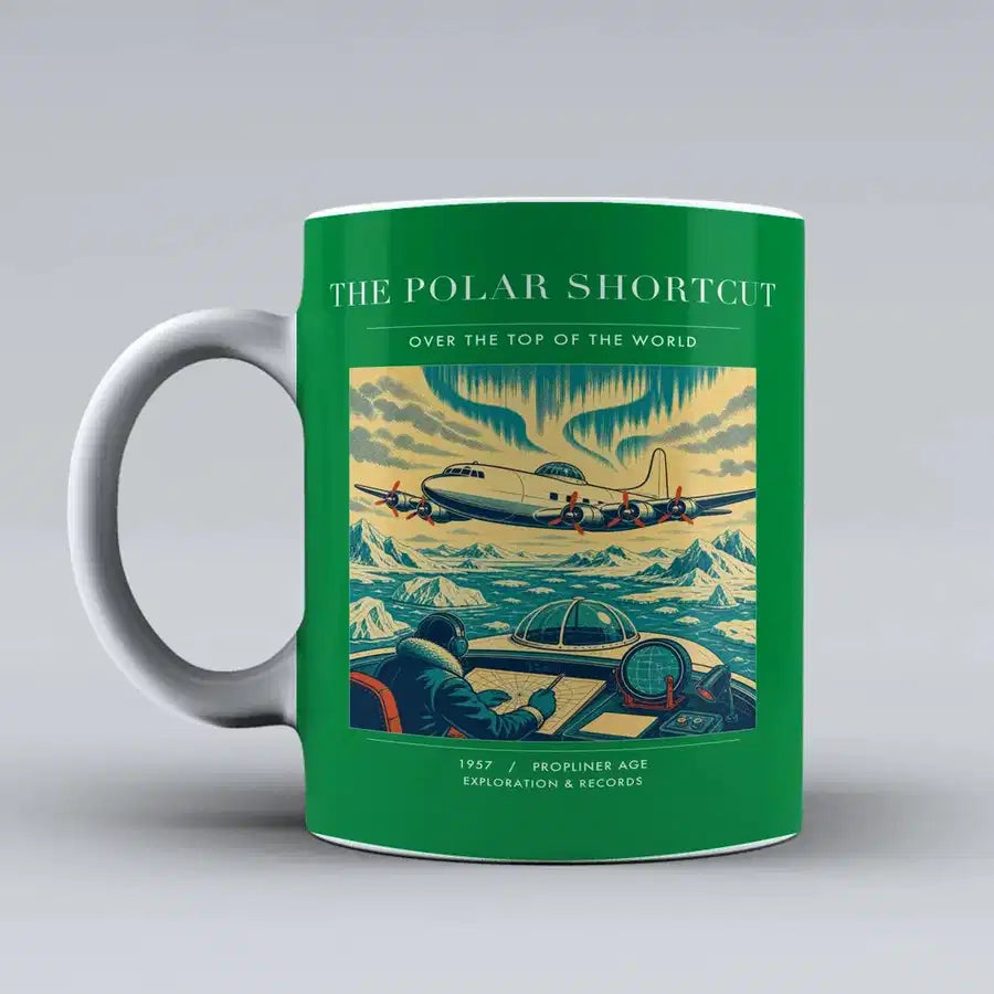 VINTAGE G4086 - The Polar Shortcut - Ceramic Mug design on green