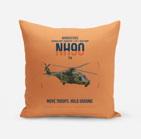Thumbnail for NHIndustries NH90 TTH design on orange pillow