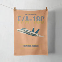 Thumbnail for F-A-18C Hornet design on orange towel