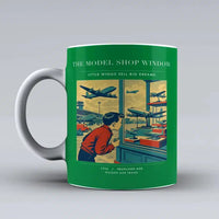 Thumbnail for VINTAGE G4381 - The Model Shop Window - Ceramic Mug design on green