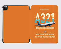 Thumbnail for Airbus A321P2F design on orange ipad tablet case