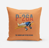 Thumbnail for Boeing P-26A Peashooter design on orange pillow
