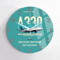 Thumbnail for Airbus A330-300P2F design on turquoise no frame wall clock