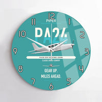 Thumbnail for Piper PA-24-250 Comanche 250 design on turquoise no frame wall clock
