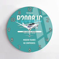 Thumbnail for Tecnam P2008JC NG design on turquoise no frame wall clock