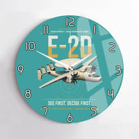 Thumbnail for E-2D Advanced Hawkeye design on turquoise no frame wall clock