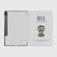 Thumbnail for Riga Airport (RIX) design on light gray samsung tablet tablet case
