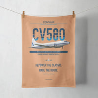 Thumbnail for Convair 580 design on orange towel