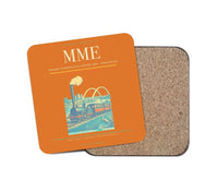 Thumbnail for Teesside International Airport (MME) design on orange 1 piece coaster