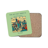 Thumbnail for The Jet Set Arrival - Designed Coasters design on light green 1-piece