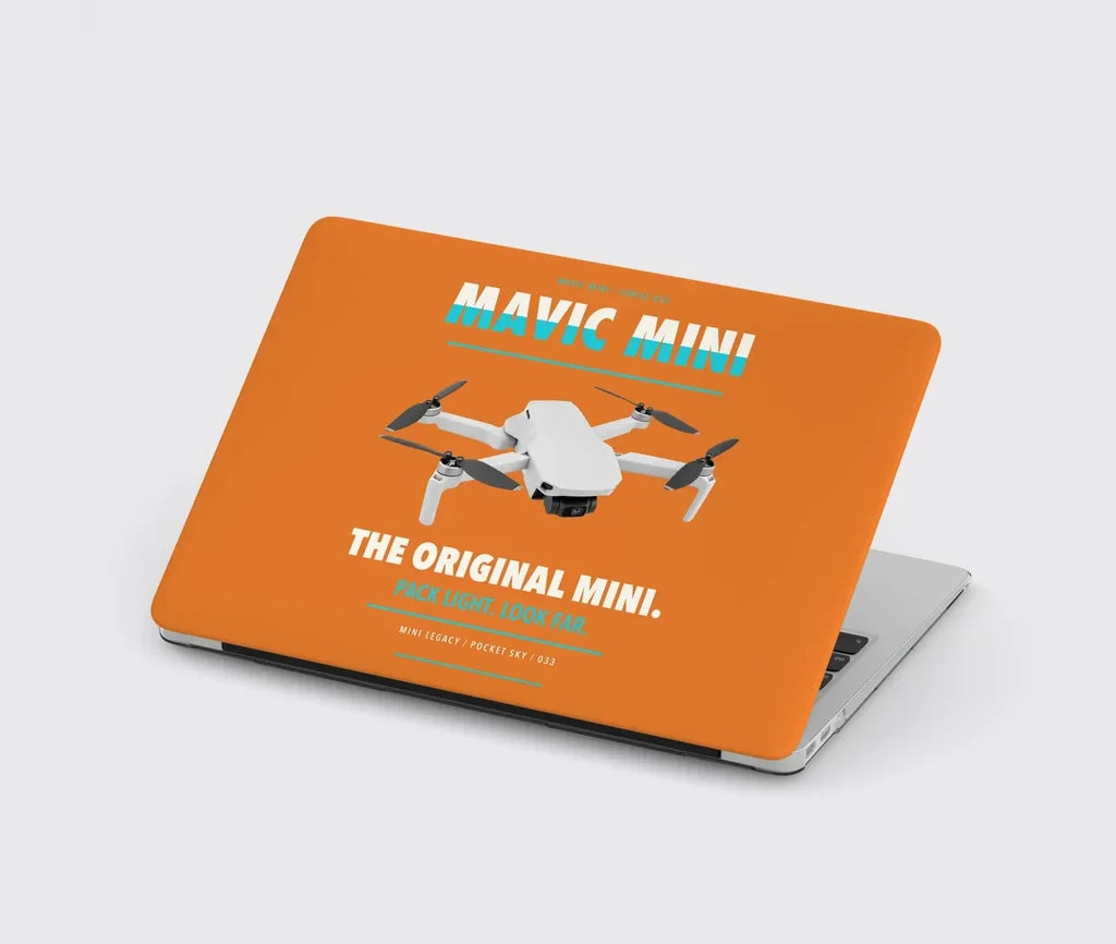 DJI Mavic Mini design on orange MacBook case