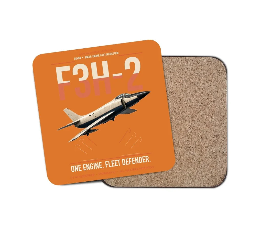 F3H-2 Demon design on orange 1 piece coaster