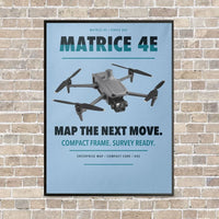Thumbnail for DJI Matrice 4E vertical canvas print - framed - light blue background