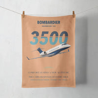 Thumbnail for Bombardier Challenger 3500 design on orange towel