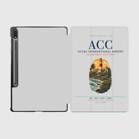 Thumbnail for Accra International Airport (ACC) design on light gray samsung tablet tablet case