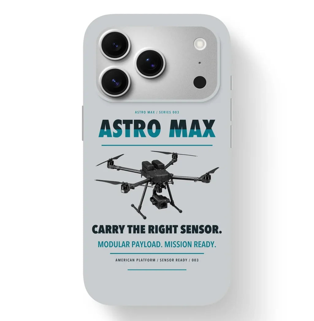 Freefly Astro Max Case design on light gray iphone case