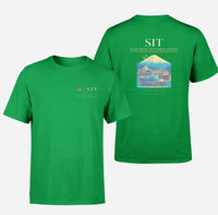 Thumbnail for Sitka Rocky Gutierrez Airport (SIT) design printed on green double-side t-shirt