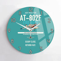 Thumbnail for Air Tractor AT-802F Fire Boss design on turquoise no frame wall clock