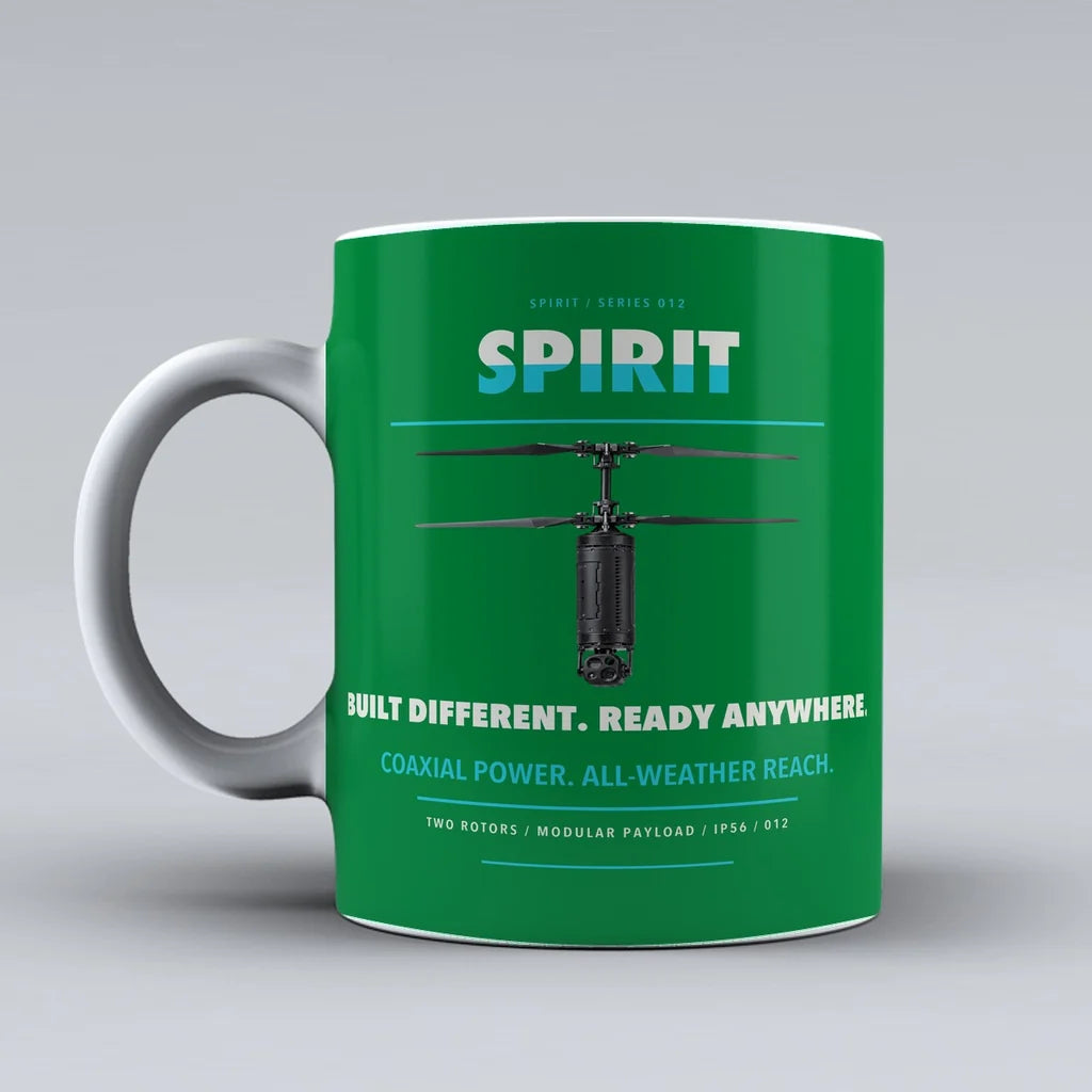 AeroSystems Spirit Mug design on green ascent