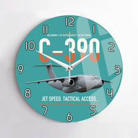 Thumbnail for C-390 Millennium design on turquoise no frame wall clock