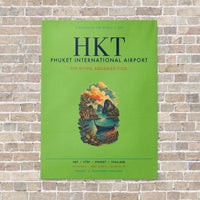 Thumbnail for Phuket International Airport HKT vertical canvas print - no frame - light green background